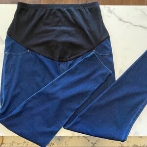 NEW Time and Tru Maternity Skinny Leg Crop Belly Band Stretch Blue Jeans Jegging